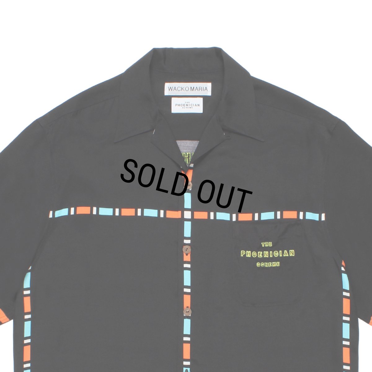 画像3: WACKO MARIA/THE PHOENICIAN SCHEME / HAWAIIAN SHIRT（BLACK）［ハワイアンシャツ-26春夏］ (3)