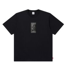 画像1: BlackEyePatch/RHINESTONE GRAYSCALE HWC LABEL TEE（BLACK） (1)