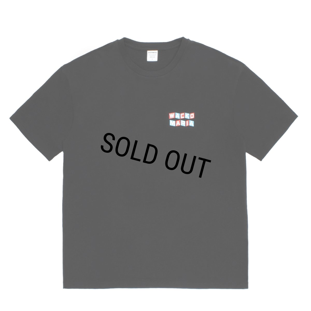 画像1: WACKO MARIA/WASHED HEAVY WEIGHT T-SHIRT（BLACK）［プリント+刺繍T-26春夏］ (1)