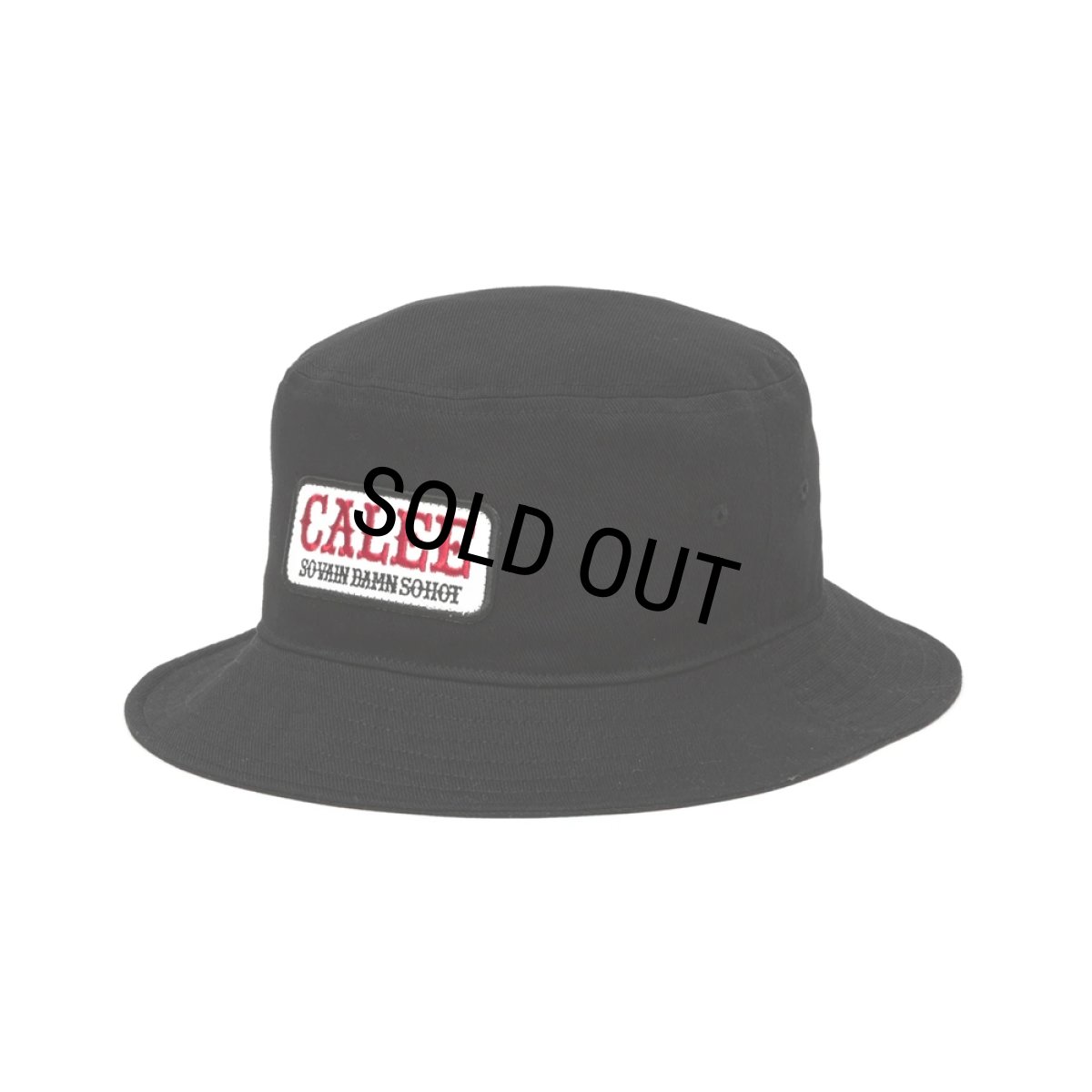 画像1: CALEE/WAPPEN BUCKET HAT（BLACK/RED）［ワッペンバケットハット-26春夏］ (1)