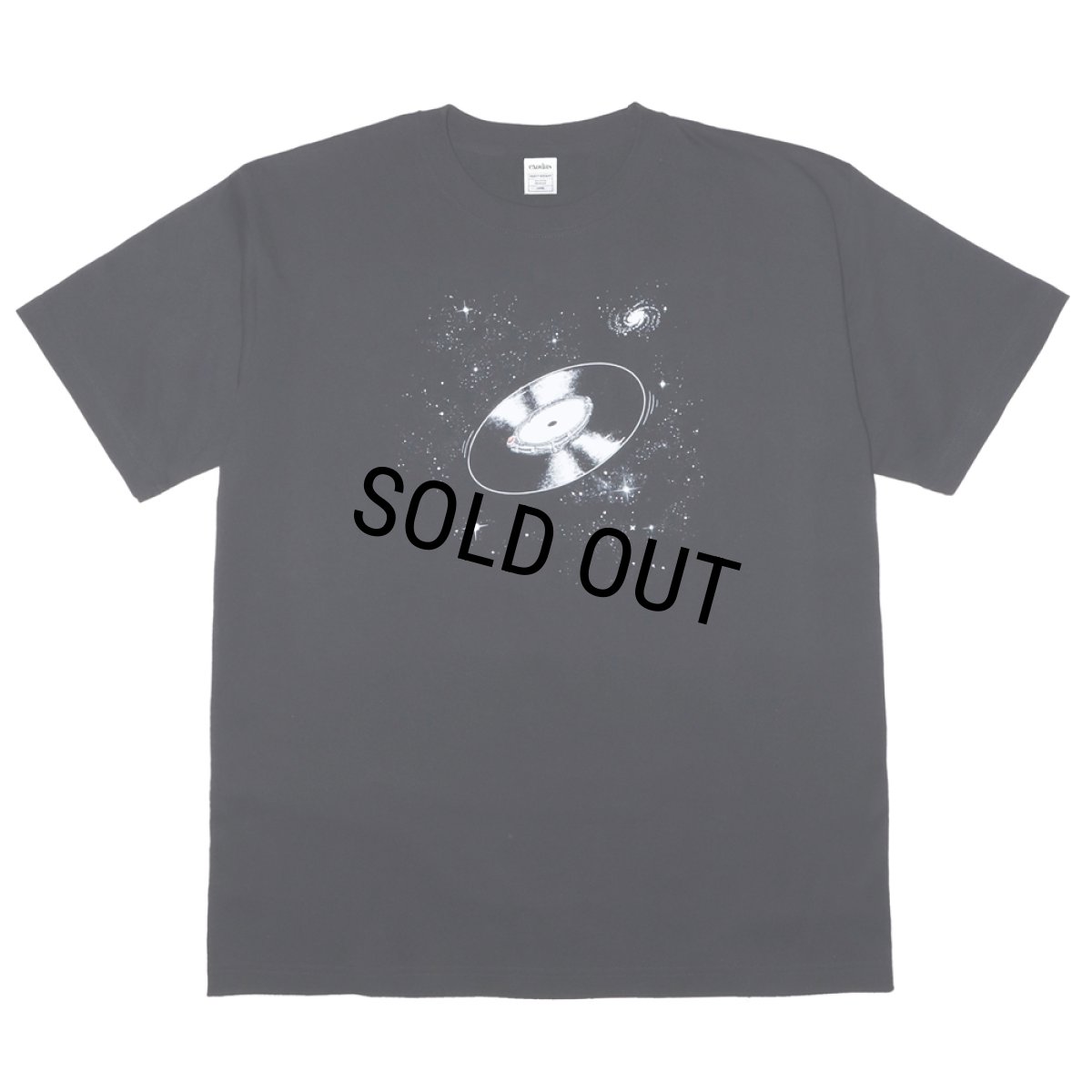 画像1: exodus brand/SPACE VINYL RECORD T SHIRT（BLACK）［プリントT-26春夏］ (1)