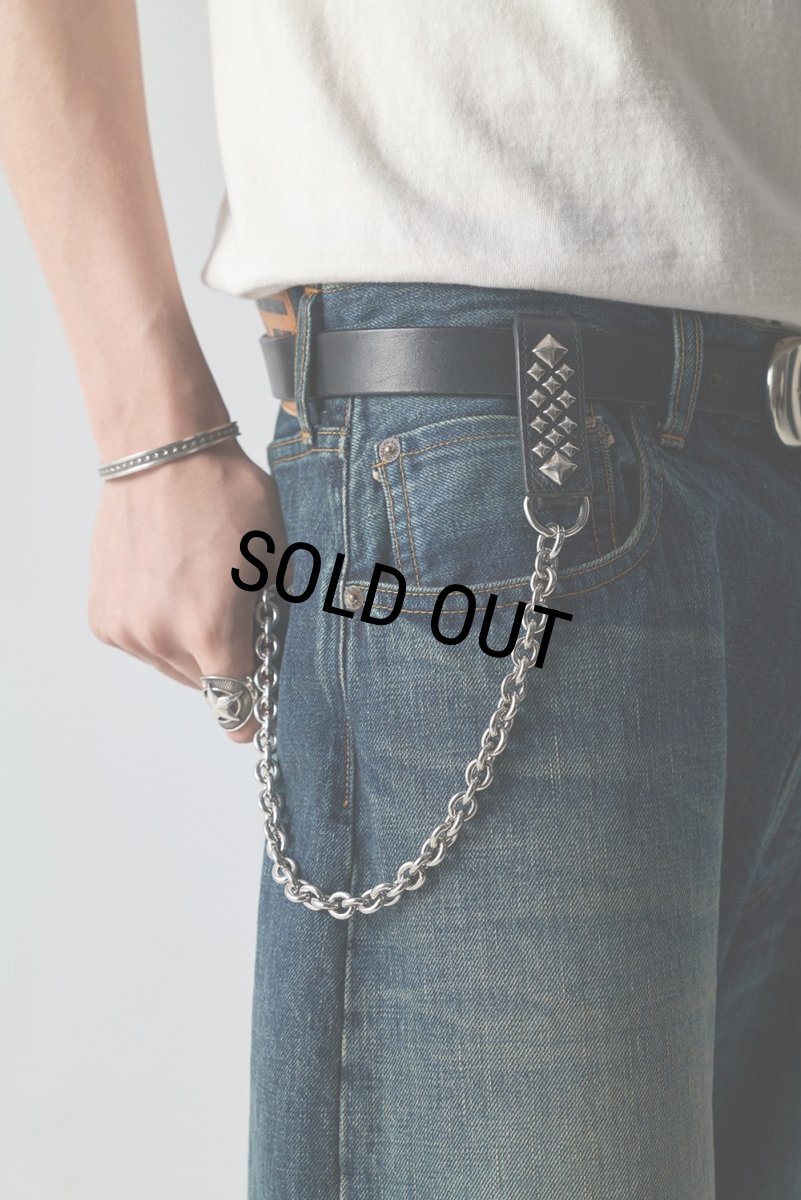 画像7: CALEE/STUDS LEATHER WALLET CHAIN（BLACK）［スタッズレザーウォレットチェーン-26春夏］ (7)