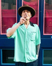 画像5: WACKO MARIA/THE PHOENICIAN SCHEME / 50'S OPEN COLLAR SHIRT（MINT）［50'Sオープンカラーシャツ-26春夏］ (5)