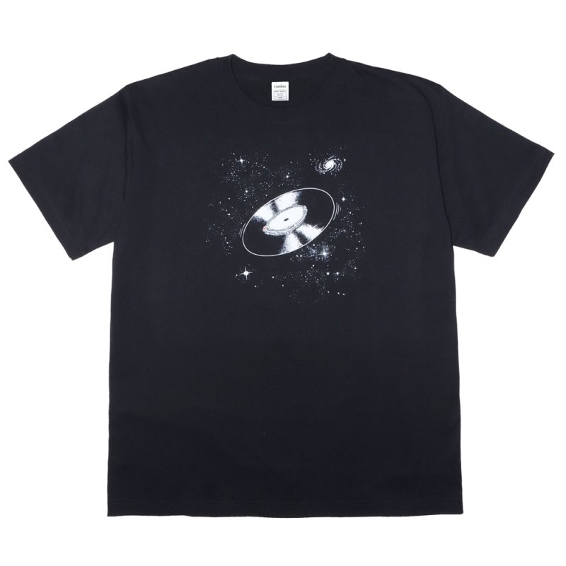 画像1: exodus brand/SPACE VINYL RECORD T SHIRT（BLACK）［プリントT-26春夏］