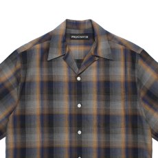 画像2: WACKO MARIA/OMBRE CHECK OPEN COLLAR SHIRT（BLUE）［オンブレチェックオープンカラーシャツ-26春夏］ (2)