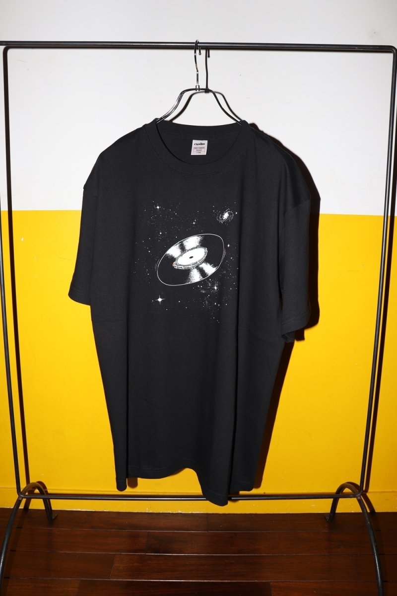 画像2: exodus brand/SPACE VINYL RECORD T SHIRT（BLACK）［プリントT-26春夏］ (2)