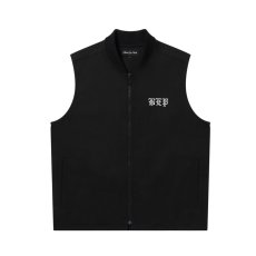 画像2: BlackEyePatch/3 LETTER OE WASHED BIKER VEST（BLACK） (2)