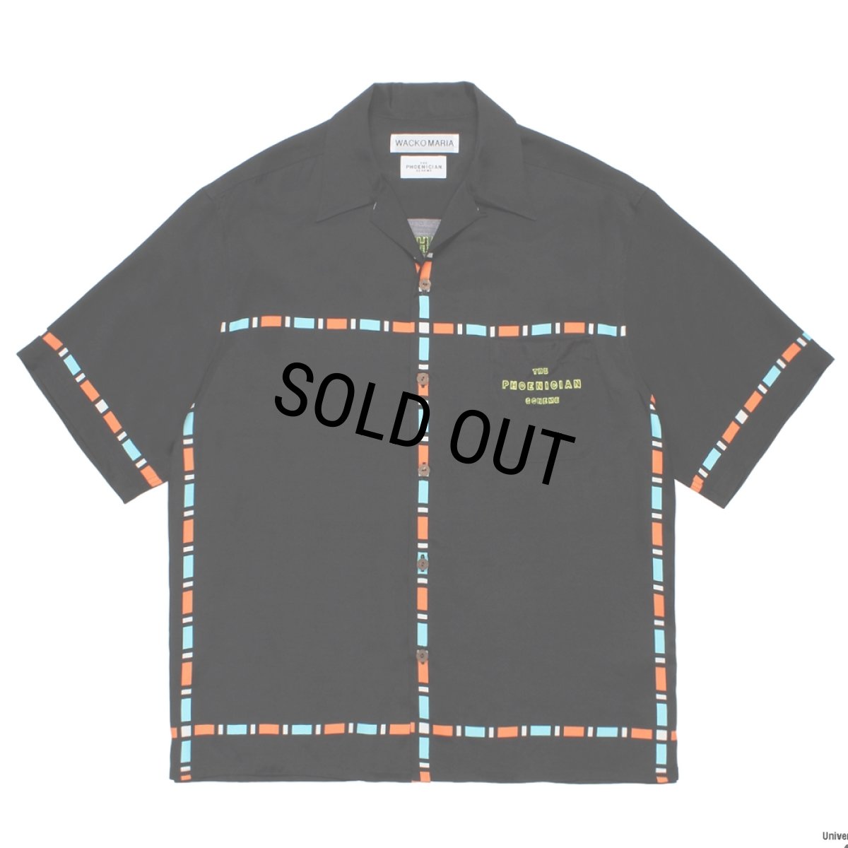画像1: WACKO MARIA/THE PHOENICIAN SCHEME / HAWAIIAN SHIRT（BLACK）［ハワイアンシャツ-26春夏］ (1)