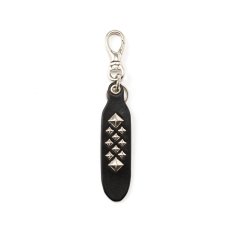 画像1: CALEE/STUDS LEATHER KEY RING ＜TYPE C＞（BLACK）［スタッズレザーキーリング-26春夏］ (1)