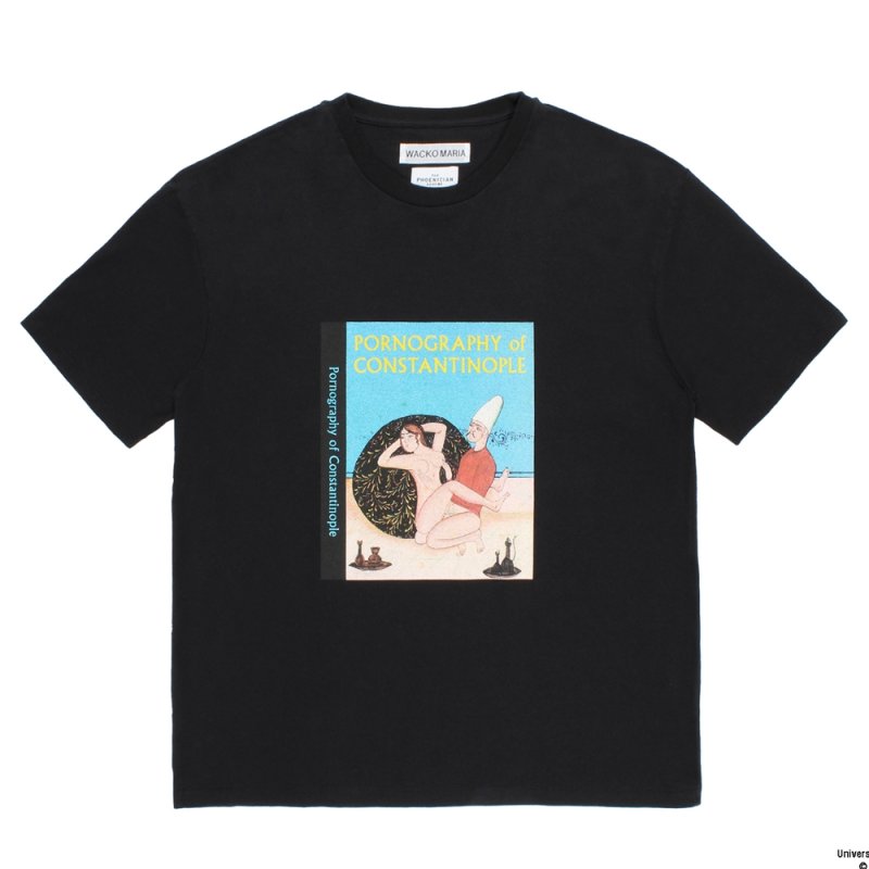 画像1: WACKO MARIA/THE PHOENICIAN SCHEME / WASHED HEAVY WEIGHT T-SHIRT（BLACK）［プリントT-26春夏］