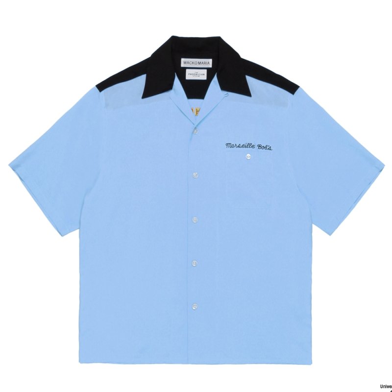 画像1: WACKO MARIA/THE PHOENICIAN SCHEME / 50'S OPEN COLLAR SHIRT（LIGHT PURPLE）［50'Sオープンカラーシャツ-26春夏］