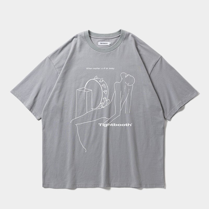 画像1: TIGHTBOOTH/NEW GEAR S/S T-SHIRT（Gray）［ニューギアT-26春夏］