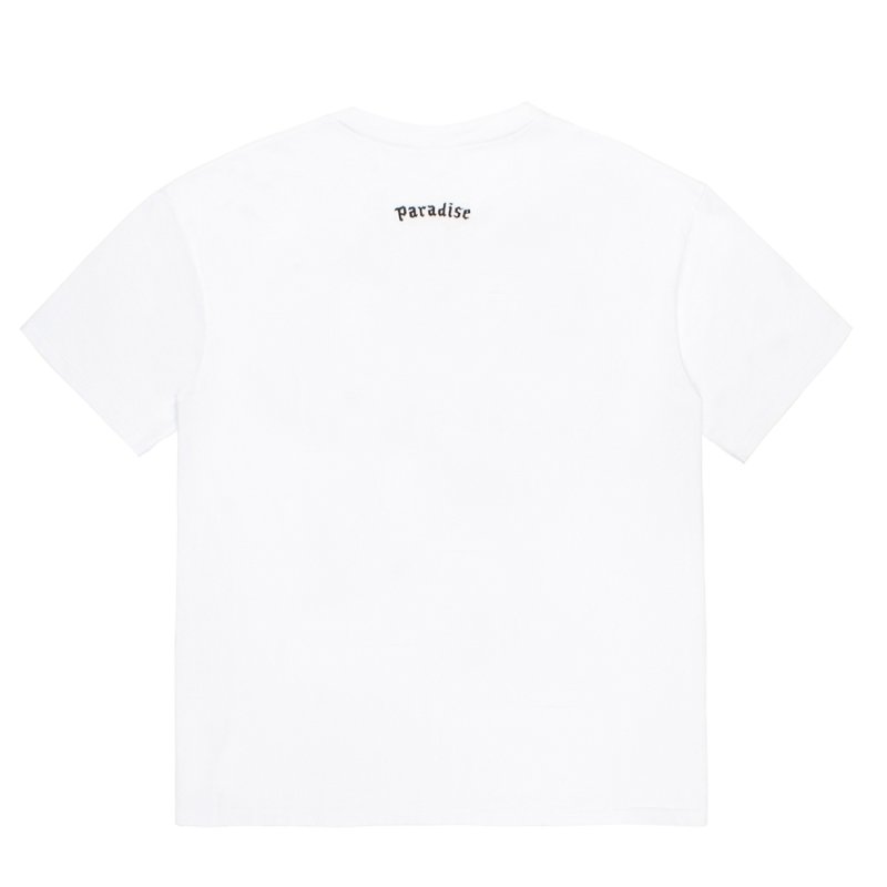 画像2: WACKO MARIA/WASHED HEAVY WEIGHT T-SHIRT（WHITE）［プリント+刺繍T-26春夏］