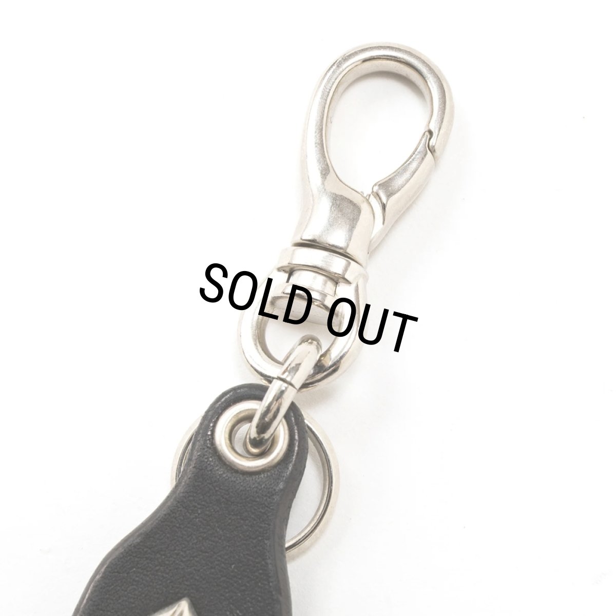 画像2: CALEE/STUDS LEATHER KEY RING ＜TYPE C＞（BLACK）［スタッズレザーキーリング-26春夏］ (2)