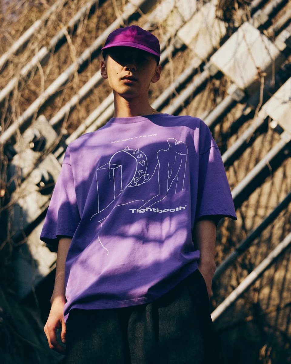 画像4: TIGHTBOOTH/NEW GEAR S/S T-SHIRT（Purple）［ニューギアT-26春夏］ (4)