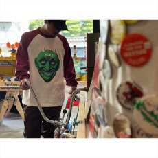 画像5: PORKCHOP/DEVIL FACE RAGLAN L/S TEE（BURGUNDY）［デビルフェイスラグラン長袖T-26春夏］ (5)