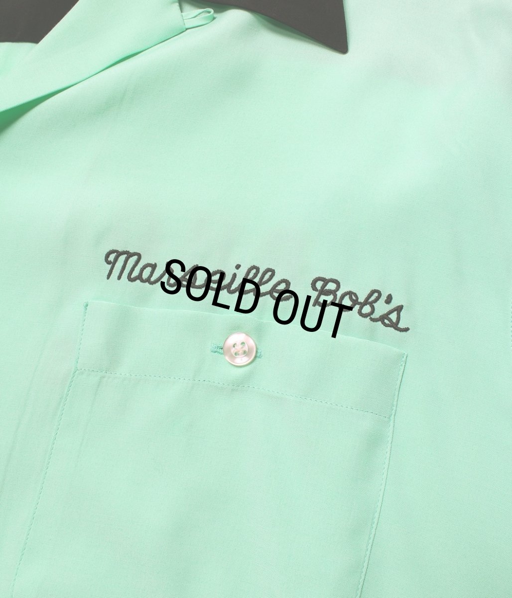 画像4: WACKO MARIA/THE PHOENICIAN SCHEME / 50'S OPEN COLLAR SHIRT（MINT）［50'Sオープンカラーシャツ-26春夏］ (4)