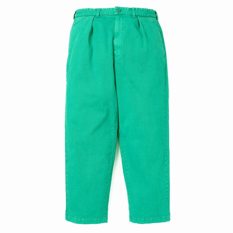 画像1: CHALLENGER/PIGMENT CHINO TROUSER（GREEN）［ピグメントチノトラウザー-26春夏］