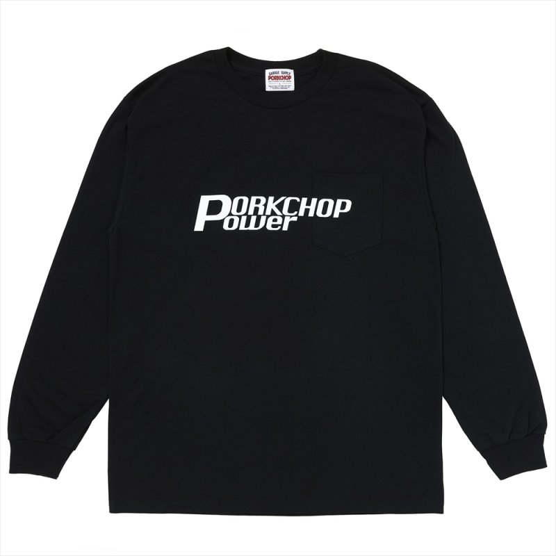 画像1: PORKCHOP/P POWER POCKET L/S TEE（BLACK）［Pパワーポケット長袖T-26春夏］