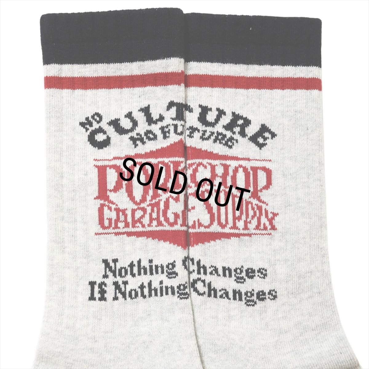 画像4: PORKCHOP/WAVE LOGO SOX（GRAY）［ウェーブロゴソックス-26春夏］ (4)