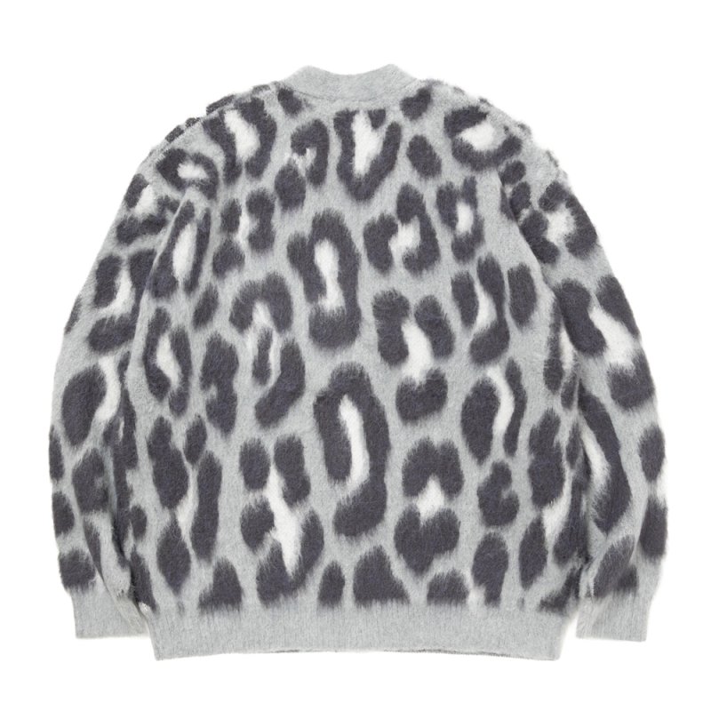 画像2: 【ご予約受付中！26年10月入荷予定】ROTTWEILER/LEOPARD CARDIGAN（GRAY）［26秋冬］