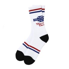画像1: PORKCHOP/BAR&SHIELD SOX（WHITE）［バー&シールドソックス-26春夏］ (1)