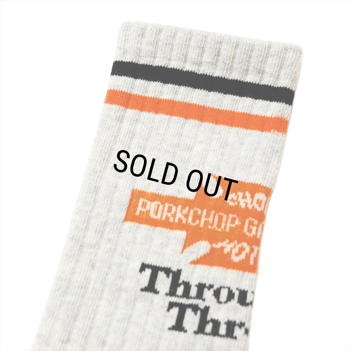 画像2: PORKCHOP/BAR&SHIELD SOX（GRAY）［バー&シールドソックス-26春夏］ (2)