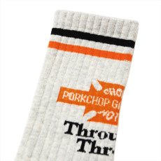 画像2: PORKCHOP/BAR&SHIELD SOX（GRAY）［バー&シールドソックス-26春夏］ (2)