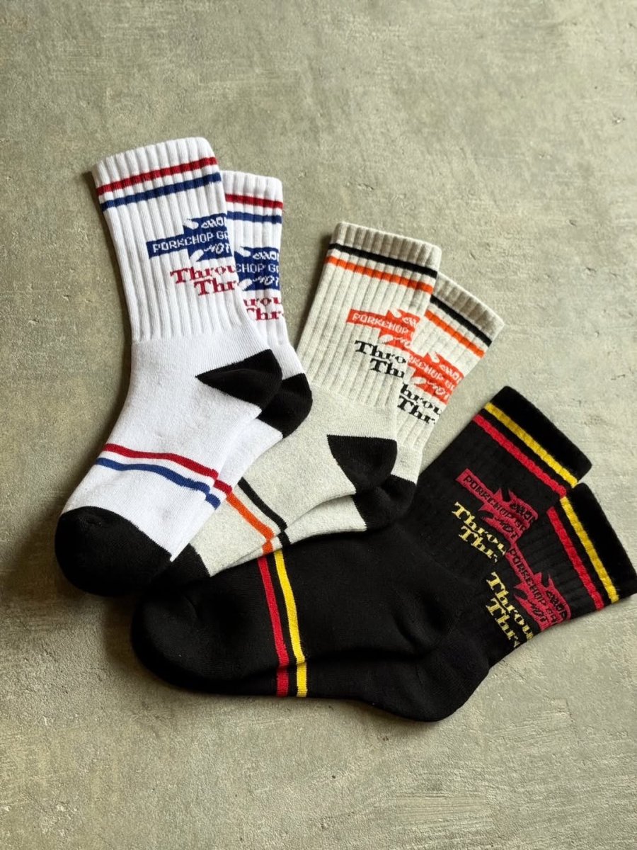 画像6: PORKCHOP/BAR&SHIELD SOX（GRAY）［バー&シールドソックス-26春夏］ (6)