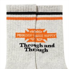 画像4: PORKCHOP/BAR&SHIELD SOX（GRAY）［バー&シールドソックス-26春夏］ (4)