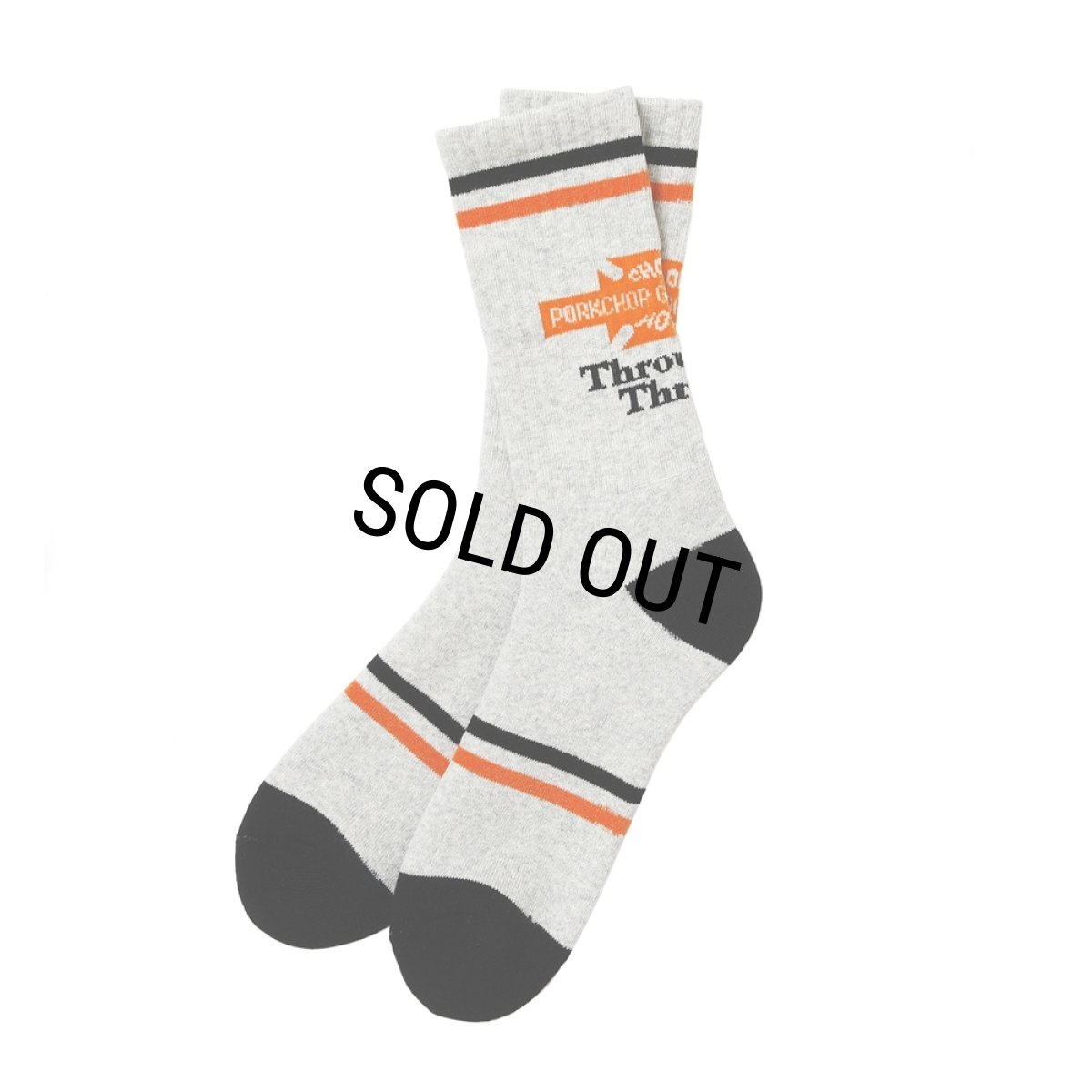 画像1: PORKCHOP/BAR&SHIELD SOX（GRAY）［バー&シールドソックス-26春夏］ (1)