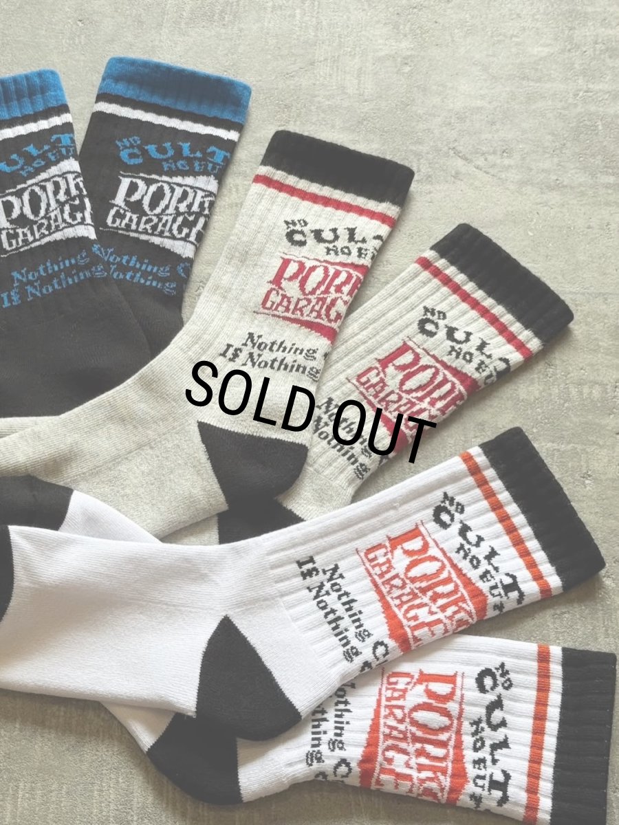 画像6: PORKCHOP/WAVE LOGO SOX（BLACK）［ウェーブロゴソックス-26春夏］ (6)