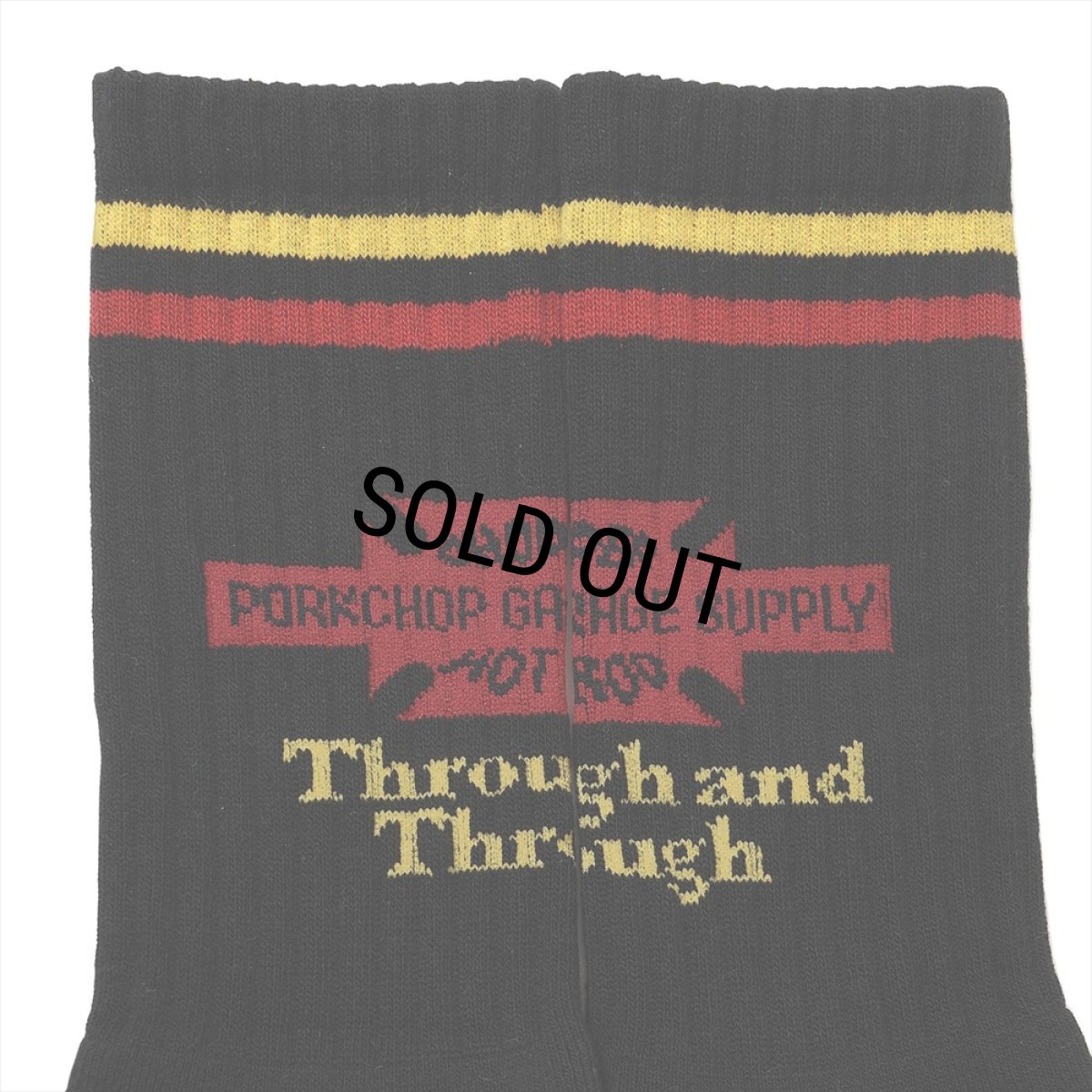 画像4: PORKCHOP/BAR&SHIELD SOX（BLACK）［バー&シールドソックス-26春夏］ (4)