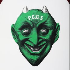 画像3: PORKCHOP/DEVIL FACE RAGLAN L/S TEE（BURGUNDY）［デビルフェイスラグラン長袖T-26春夏］ (3)