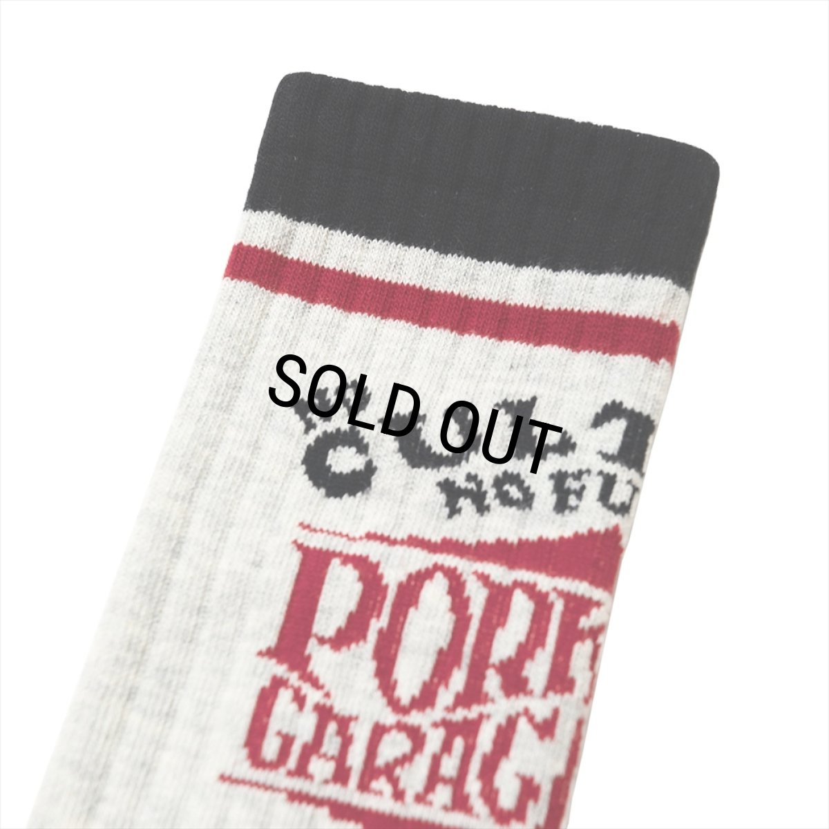 画像2: PORKCHOP/WAVE LOGO SOX（GRAY）［ウェーブロゴソックス-26春夏］ (2)