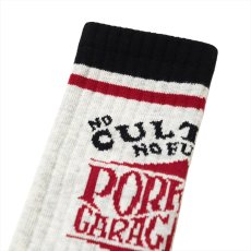 画像2: PORKCHOP/WAVE LOGO SOX（GRAY）［ウェーブロゴソックス-26春夏］ (2)