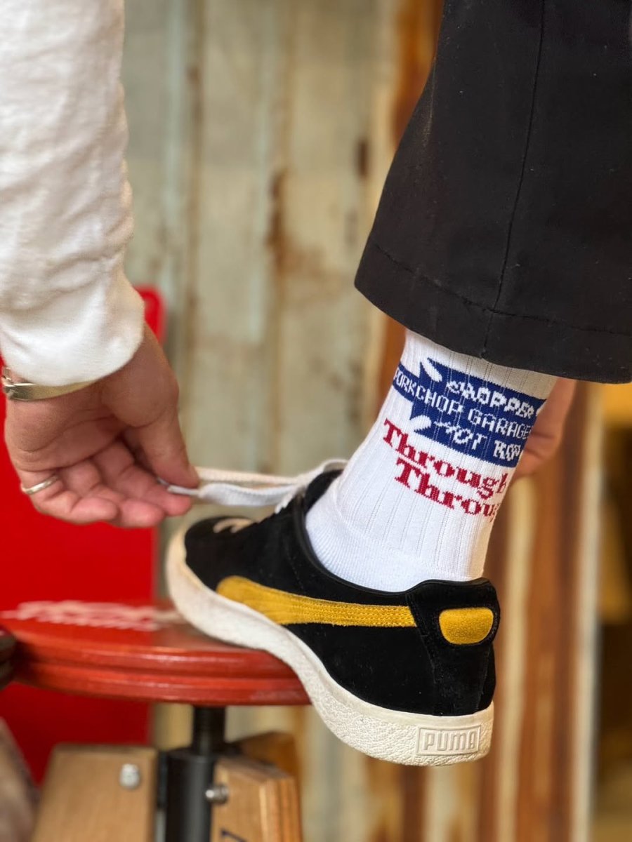 画像6: PORKCHOP/BAR&SHIELD SOX（WHITE）［バー&シールドソックス-26春夏］ (6)