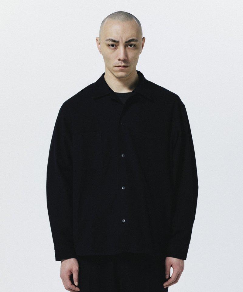 画像3: 【ご予約受付中！26年9月入荷予定】ROTTWEILER/R9 OPEN COLLAR SHIRT（BLACK）［26秋冬］