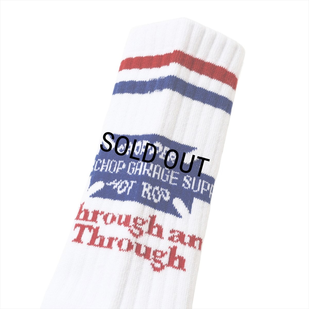 画像3: PORKCHOP/BAR&SHIELD SOX（WHITE）［バー&シールドソックス-26春夏］ (3)