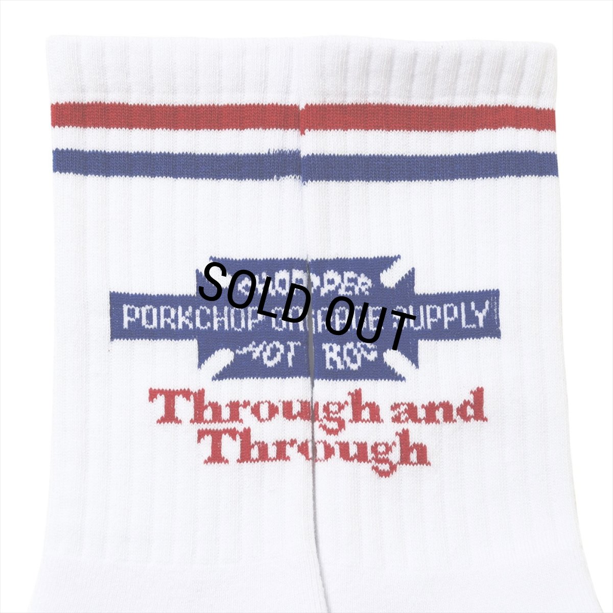 画像4: PORKCHOP/BAR&SHIELD SOX（WHITE）［バー&シールドソックス-26春夏］ (4)