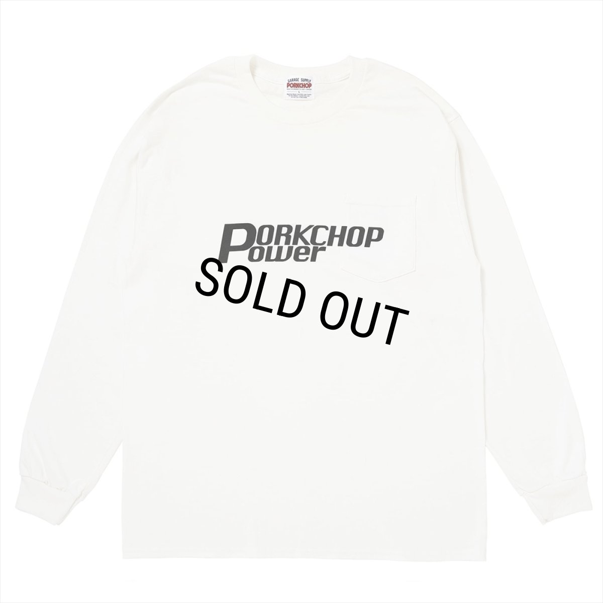 画像2: PORKCHOP/P POWER POCKET L/S TEE（WHITE）［Pパワーポケット長袖T-26春夏］ (2)