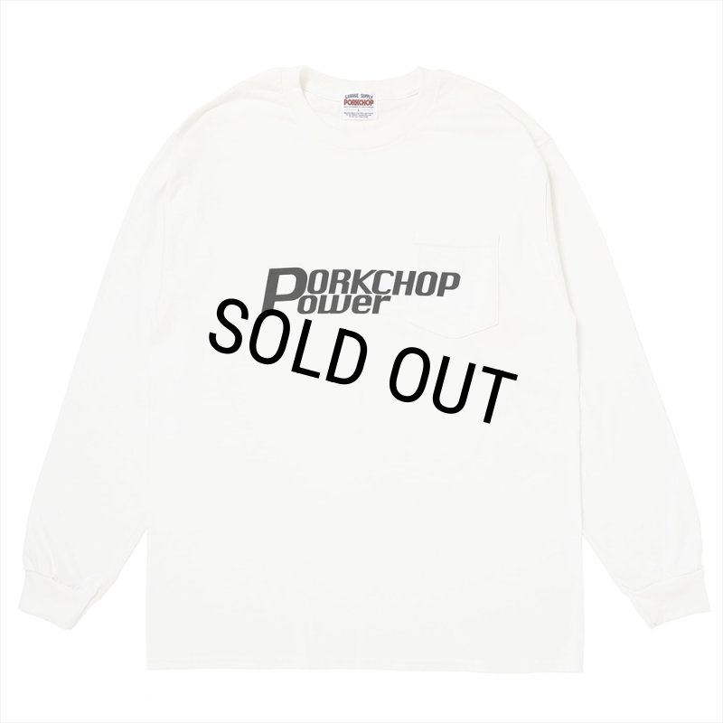 PORKCHOP/P POWER POCKET L/S TEE（WHITE）［Pパワーポケット長袖T-26