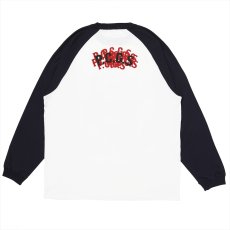 画像2: PORKCHOP/DEVIL FACE RAGLAN L/S TEE（NAVY）［デビルフェイスラグラン長袖T-26春夏］ (2)