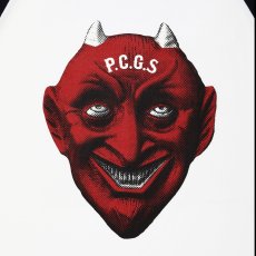 画像3: PORKCHOP/DEVIL FACE RAGLAN L/S TEE（NAVY）［デビルフェイスラグラン長袖T-26春夏］ (3)