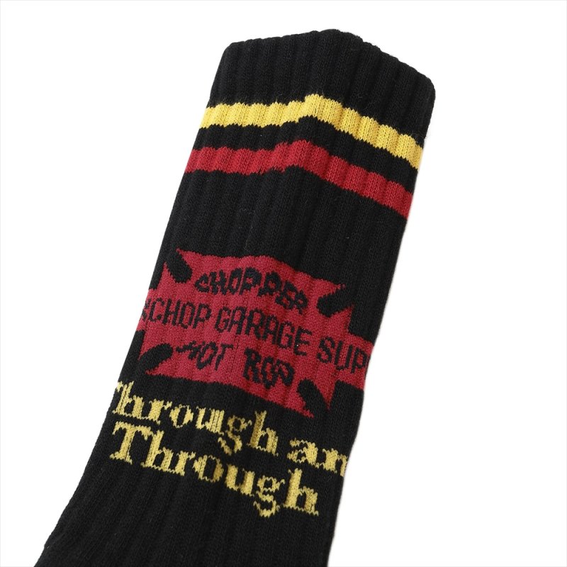 画像2: PORKCHOP/BAR&SHIELD SOX（BLACK）［バー&シールドソックス-26春夏］