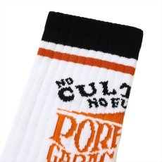 画像2: PORKCHOP/WAVE LOGO SOX（WHITE）［ウェーブロゴソックス-26春夏］ (2)