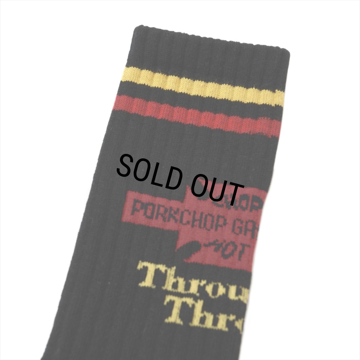 画像2: PORKCHOP/BAR&SHIELD SOX（BLACK）［バー&シールドソックス-26春夏］ (2)