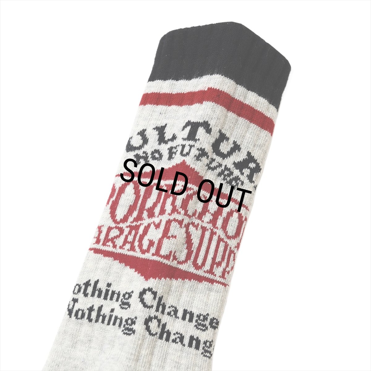 画像3: PORKCHOP/WAVE LOGO SOX（GRAY）［ウェーブロゴソックス-26春夏］ (3)