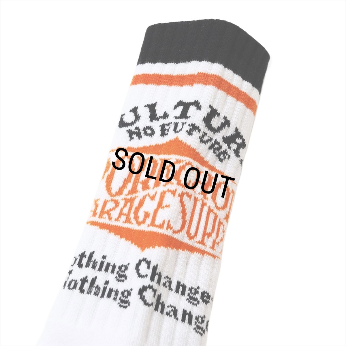 画像3: PORKCHOP/WAVE LOGO SOX（WHITE）［ウェーブロゴソックス-26春夏］ (3)