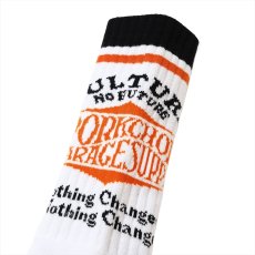 画像3: PORKCHOP/WAVE LOGO SOX（WHITE）［ウェーブロゴソックス-26春夏］ (3)